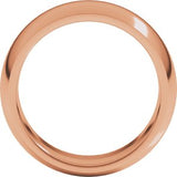 14K Rose 8 mm Comfort-Fit Half Round Band Size 9.5