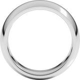 18K White 8 mm Comfort-Fit Half Round Band Size 14.5