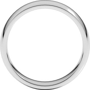 10K White 6 mm Lightweight Comfort-Fit Half Round Band Size 20