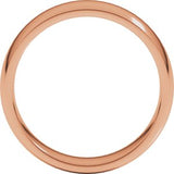 10K Rose 6 mm Lightweight Comfort-Fit Half Round Band Size 13