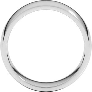 Continuum Sterling Silver 8 mm Lightweight Comfort-Fit Half Round Band Size 11.5