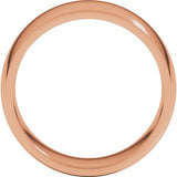 10K Rose 8 mm Lightweight Comfort-Fit Half Round Band Size 12