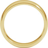 14K Yellow 7 mm Lightweight Comfort-Fit Half Round Band Size 17