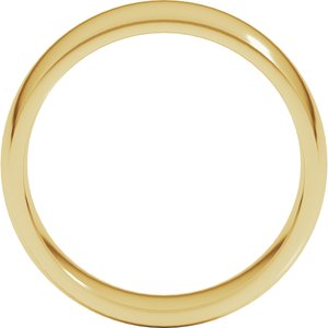 14K Yellow 7 mm Lightweight Comfort-Fit Half Round Band Size 17