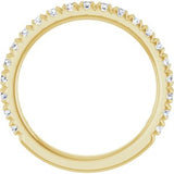 14K Yellow 1/2 CTW Natural Diamond French-Set Anniversary Band