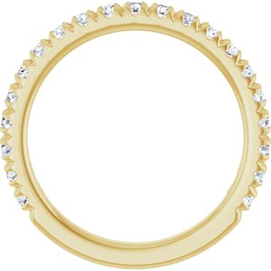 14K Yellow 1/2 CTW Natural Diamond French-Set Anniversary Band
