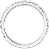 Platinum 1/2 CTW Natural Diamond French-Set Anniversary Band