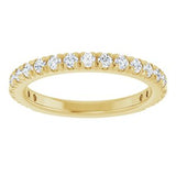 14K Yellow 1/2 CTW Natural Diamond French-Set Anniversary Band