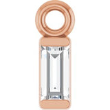 14K Rose .06 CT Natural Diamond Dangle