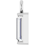 14K White 1/8 CT Natural Diamond Dangle