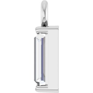 14K White 1/8 CT Natural Diamond Dangle