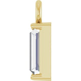 14K Yellow 1/8 CT Natural Diamond Dangle