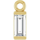 14K Yellow 1/8 CT Natural Diamond Dangle