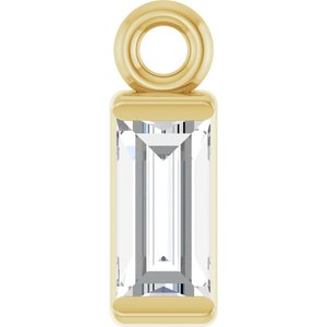 14K Yellow 1/8 CT Natural Diamond Dangle