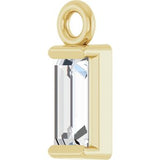 14K Yellow 1/8 CT Natural Diamond Dangle