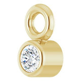 14K Yellow .015 CT Natural Diamond Dangle