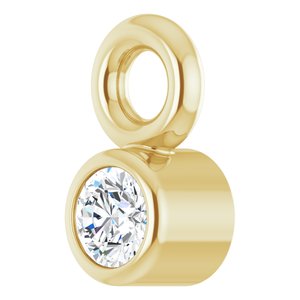 14K Yellow .015 CT Natural Diamond Dangle