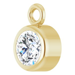 14K Yellow 1/6 CT Natural Diamond Dangle