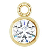 14K Yellow 1/6 CT Natural Diamond Dangle