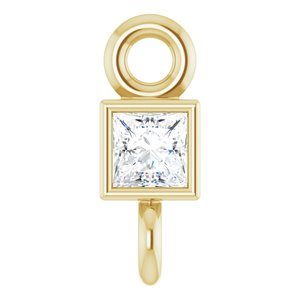 18K Yellow .035 CT Natural Diamond Link