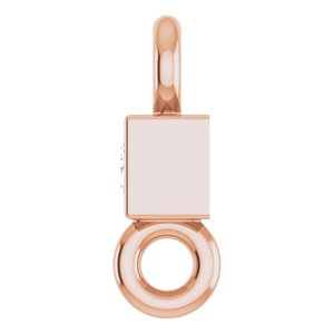 14K Rose .025 CT Natural Diamond Link