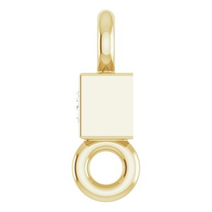 14K Yellow .025 CT Natural Diamond Link