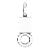 18K White .025 CT Natural Diamond Link