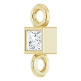 14K Yellow .035 CT Natural Diamond Link