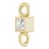 18K Yellow .025 CT Natural Diamond Link