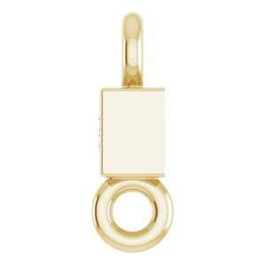 14K Yellow .035 CT Natural Diamond Link