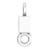 18K White .035 CT Natural Diamond Link