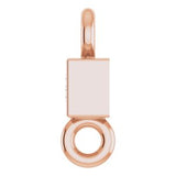 14K Rose .035 CT Natural Diamond Link