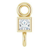 14K Yellow .025 CT Natural Diamond Link