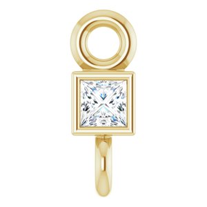 18K Yellow .025 CT Natural Diamond Link