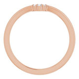 14K Rose .03 CTW Natural Diamond Matching Band