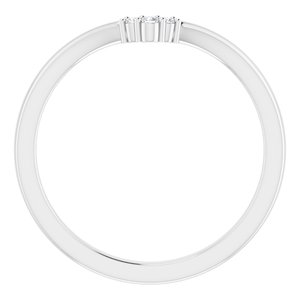 Platinum .03 CTW Natural Diamond Matching Band