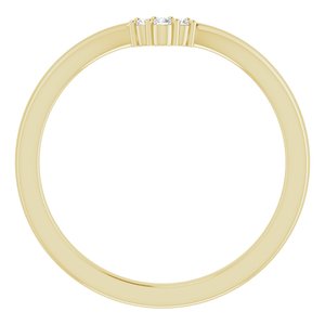 14K Yellow .03 CTW Natural Diamond Matching Band