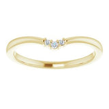 14K Yellow .03 CTW Natural Diamond Matching Band