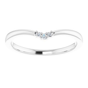 Platinum .03 CTW Natural Diamond Matching Band