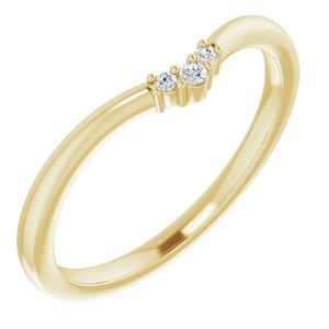 14K Yellow .03 CTW Natural Diamond Matching Band