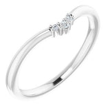 14K White .03 CTW Natural Diamond Matching Band