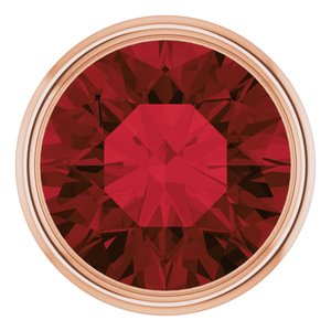 14K Rose 2 mm Natural Mozambique Garnet Bezel Setting