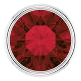 14K White 2 mm Natural Mozambique Garnet Bezel Setting