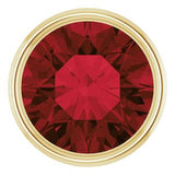 14K Yellow 2 mm Natural Mozambique Garnet Bezel Setting