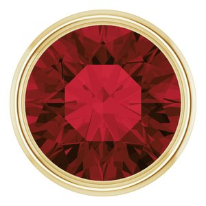 14K Yellow 2 mm Natural Mozambique Garnet Bezel Setting