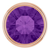 14K Rose 2 mm Natural Amethyst Bezel Setting