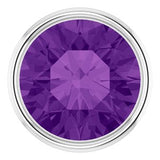 14K White 2 mm Natural Amethyst Bezel Setting