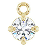 14K Yellow 1/10 CTW Natural Diamond Dangle