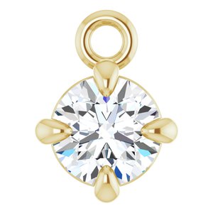 14K Yellow 1/10 CTW Natural Diamond Dangle