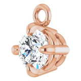 14K Rose 1/10 CTW Natural Diamond Dangle